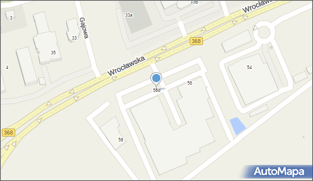 Długołęka, Wrocławska, 56d, mapa Długołęka