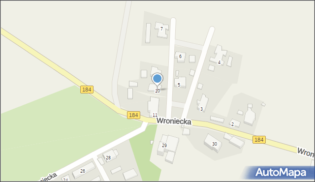 Dobrojewo, Wroniecka, 10, mapa Dobrojewo