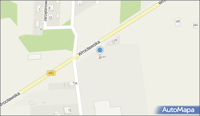 Dobroń, Wrocławska, 20, mapa Dobroń