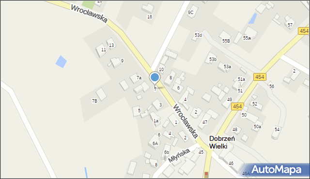Dobrzeń Wielki, Wrocławska, 7, mapa Dobrzeń Wielki