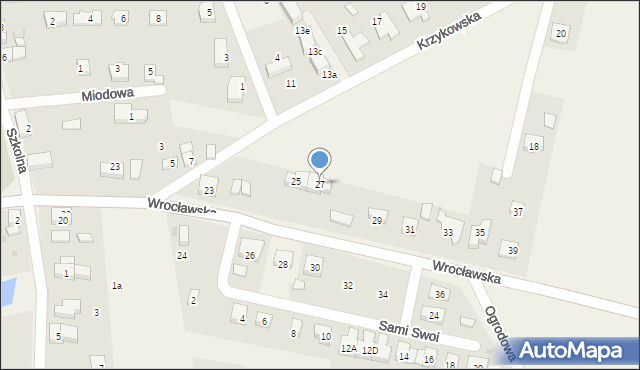 Dobrzykowice, Wrocławska, 27, mapa Dobrzykowice