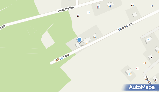 Dziemiany, Wrzosowa, 8, mapa Dziemiany