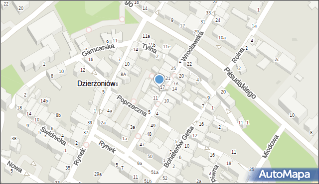 Dzierżoniów, Wrocławska, 15, mapa Dzierżoniów