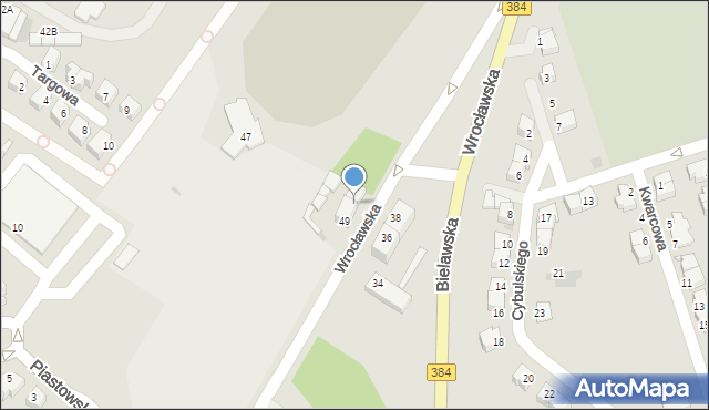 Dzierżoniów, Wrocławska, 49a, mapa Dzierżoniów