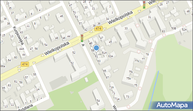 Gdynia, Wrocławska, 61, mapa Gdyni