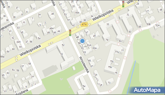 Gdynia, Wrocławska, 61, mapa Gdyni