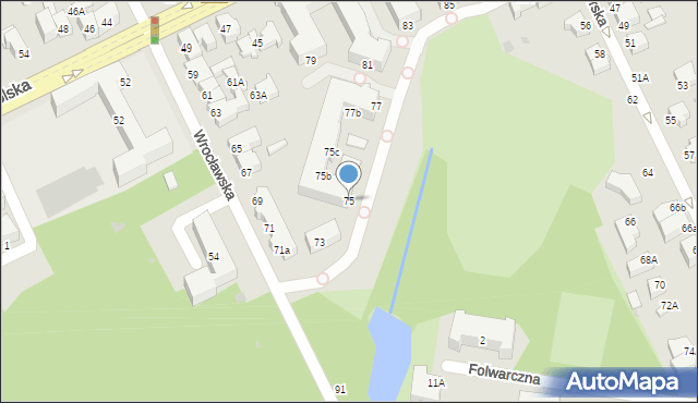 Gdynia, Wrocławska, 75, mapa Gdyni