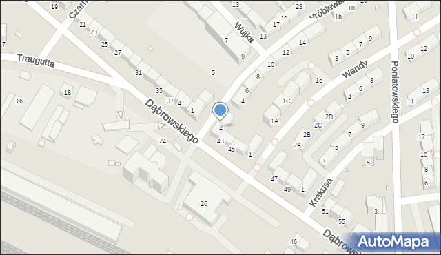 Gliwice, Wróblewskiego Walerego, gen., 2, mapa Gliwic