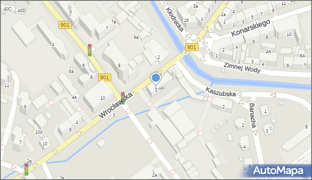 Gliwice, Wrocławska, 1, mapa Gliwic