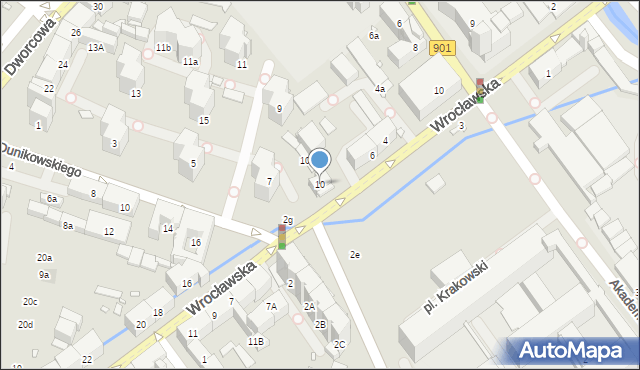 Gliwice, Wrocławska, 10, mapa Gliwic