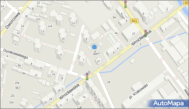 Gliwice, Wrocławska, 10d, mapa Gliwic