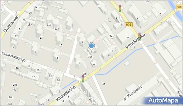 Gliwice, Wrocławska, 8, mapa Gliwic