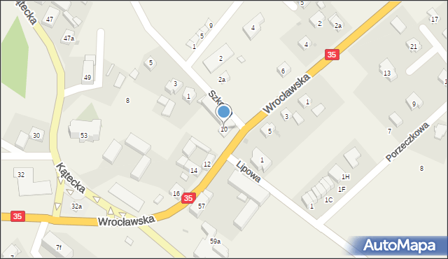 Gniechowice, Wrocławska, 10, mapa Gniechowice