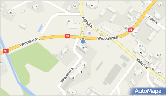 Gniechowice, Wrocławska, 7f, mapa Gniechowice