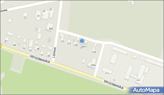 Góra, Wrocławska, 107, mapa Góra