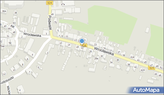 Góra, Wrocławska, 22, mapa Góra