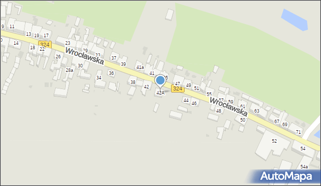 Góra, Wrocławska, 42A, mapa Góra