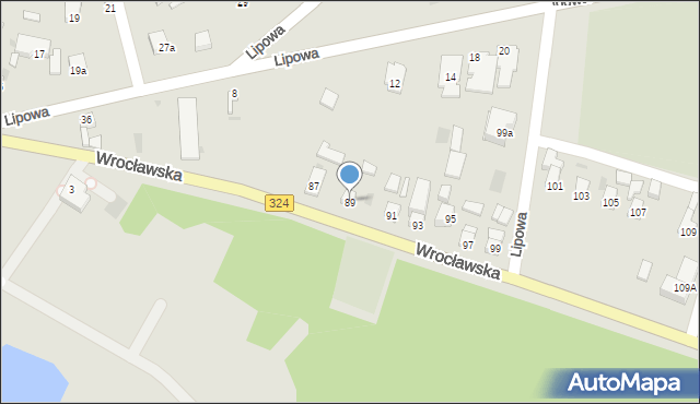 Góra, Wrocławska, 89, mapa Góra