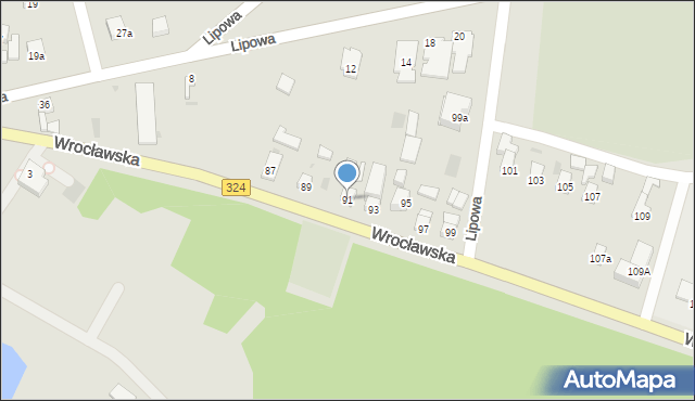 Góra, Wrocławska, 91, mapa Góra