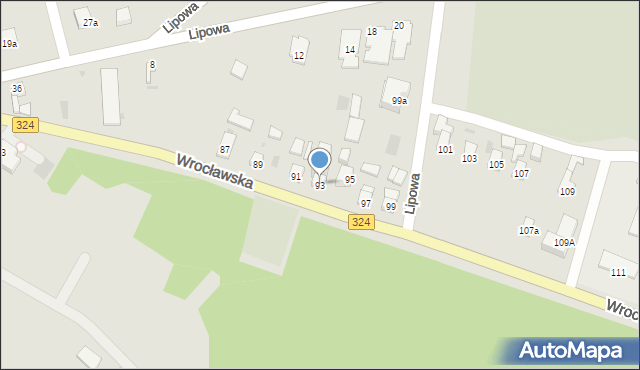 Góra, Wrocławska, 93, mapa Góra