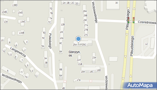 Gorzów Wielkopolski, Wróblewskiego Walerego, gen., 25B, mapa Gorzów Wielkopolski