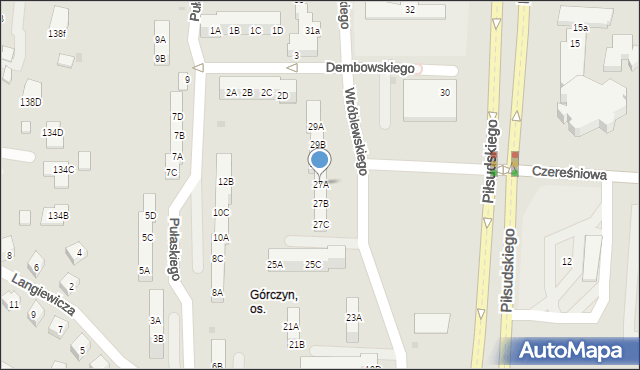 Gorzów Wielkopolski, Wróblewskiego Walerego, gen., 27A, mapa Gorzów Wielkopolski