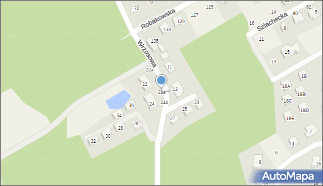 Gościcino, Wrzosowa, 24a, mapa Gościcino