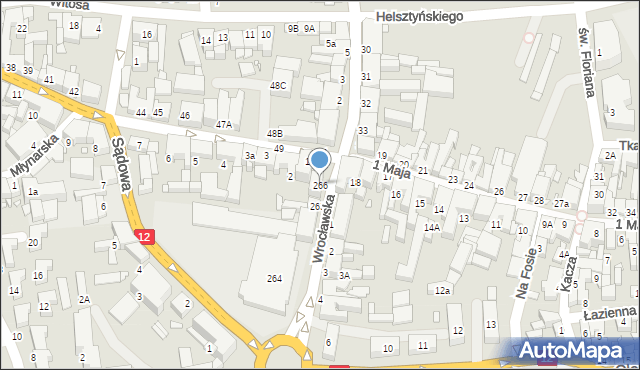 Gostyń, Wrocławska, 266, mapa Gostyń