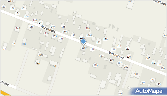 Grabianów, Wrzosowa, 125, mapa Grabianów