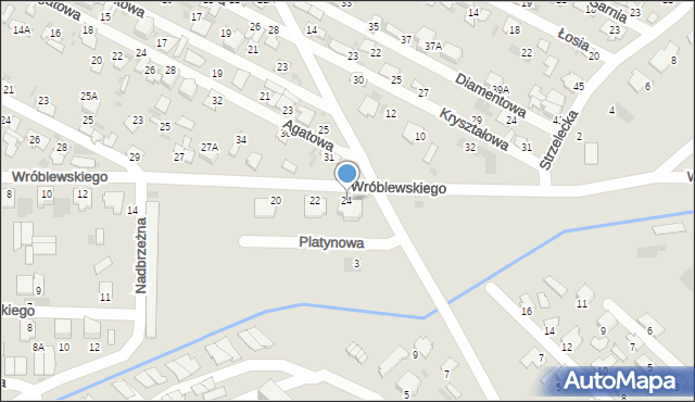 Hajnówka, Wróblewskiego Walerego, gen., 24, mapa Hajnówka