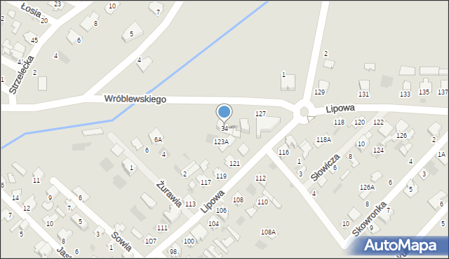 Hajnówka, Wróblewskiego Walerego, gen., 34, mapa Hajnówka