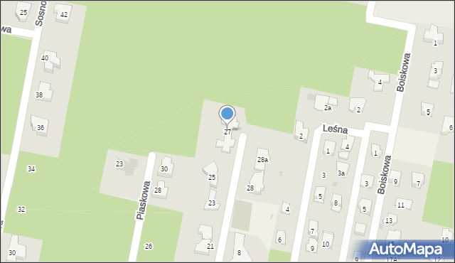 Hornówek, Wrzosowa, 27, mapa Hornówek