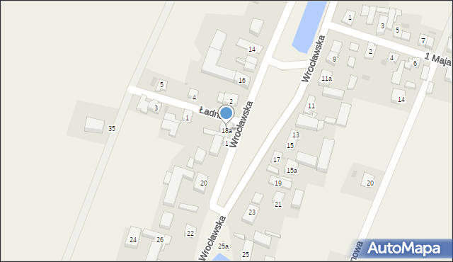 Jaksonów, Wrocławska, 18a, mapa Jaksonów