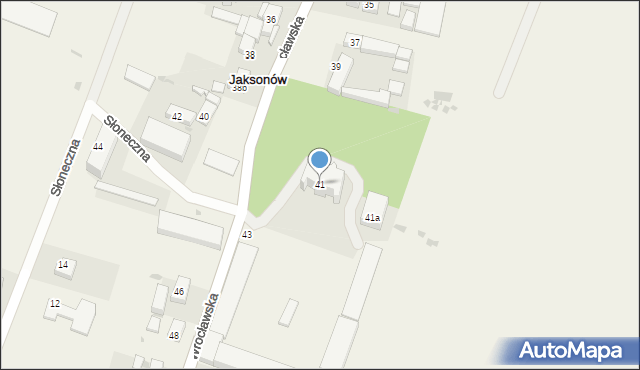 Jaksonów, Wrocławska, 41, mapa Jaksonów