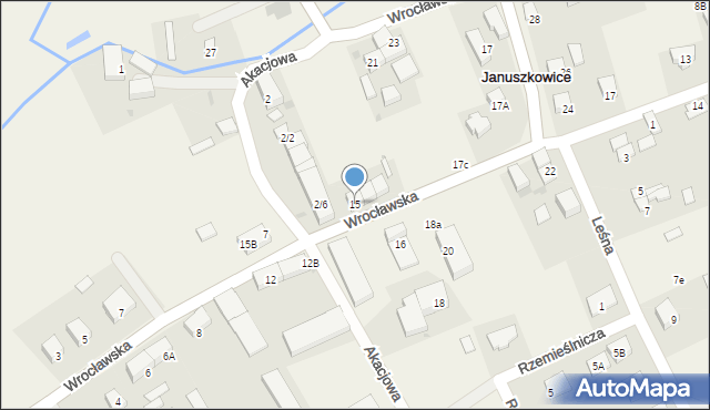 Januszkowice, Wrocławska, 15, mapa Januszkowice