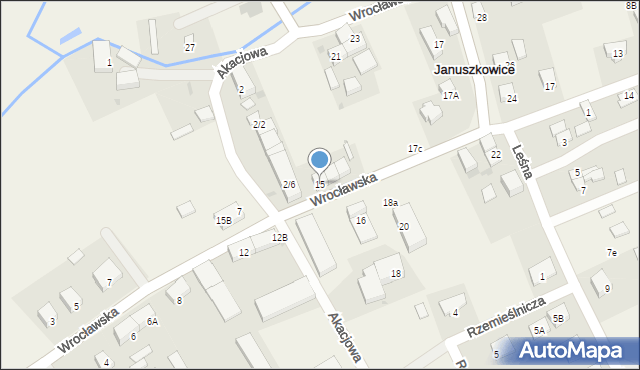 Januszkowice, Wrocławska, 15, mapa Januszkowice