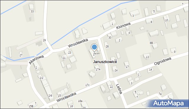 Januszkowice, Wrocławska, 17, mapa Januszkowice