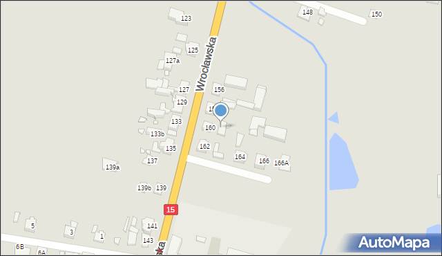 Jarocin, Wrocławska, 160A, mapa Jarocin
