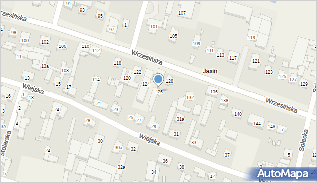 Jasin, Wrzesińska, 126, mapa Jasin