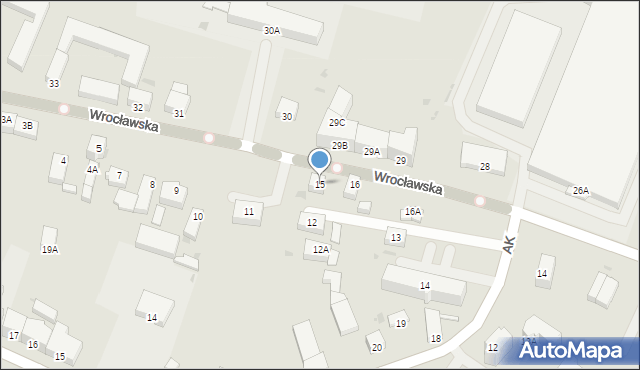 Jawor, Wrocławska, 15, mapa Jawor