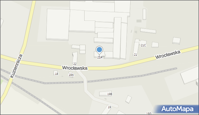Jawor, Wrocławska, 21A, mapa Jawor