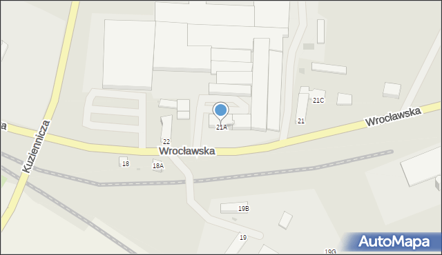 Jawor, Wrocławska, 21A, mapa Jawor