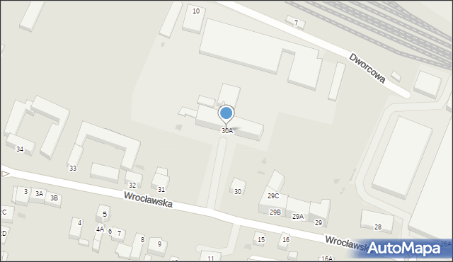 Jawor, Wrocławska, 30A, mapa Jawor