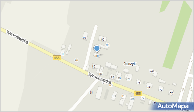 Jelcz-Laskowice, Wrocławska, 88, mapa Jelcz-Laskowice