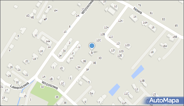Jelenia Góra, Wrzosowa, 3c, mapa Jelenia Góra
