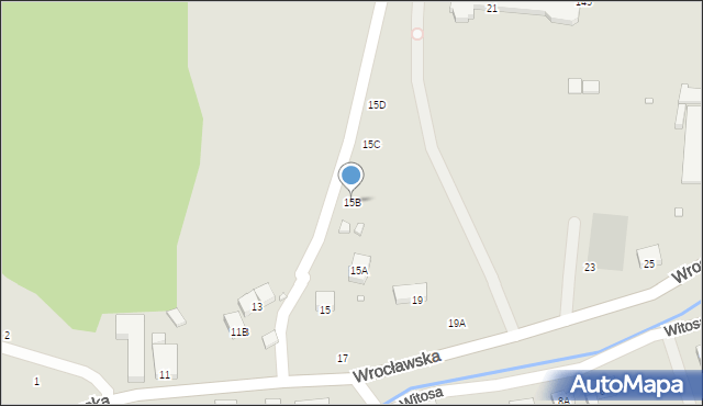 Jelenia Góra, Wrocławska, 15B, mapa Jelenia Góra