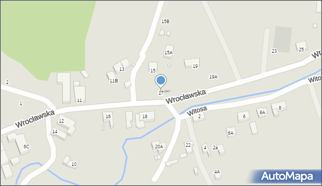 Jelenia Góra, Wrocławska, 17, mapa Jelenia Góra