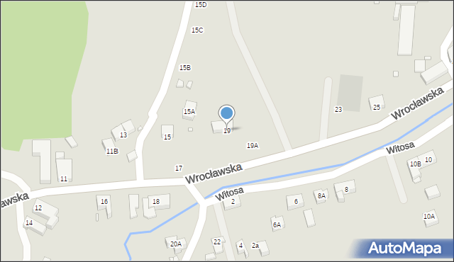 Jelenia Góra, Wrocławska, 19, mapa Jelenia Góra