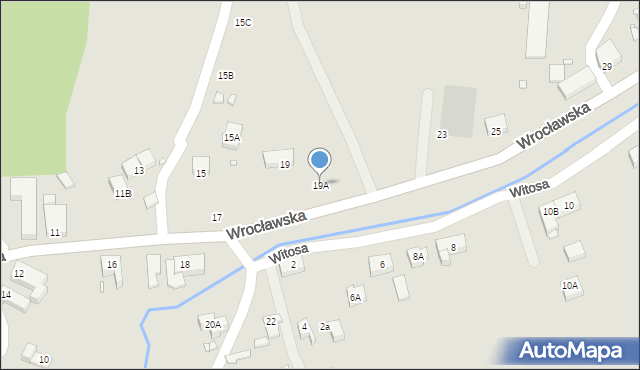 Jelenia Góra, Wrocławska, 19A, mapa Jelenia Góra