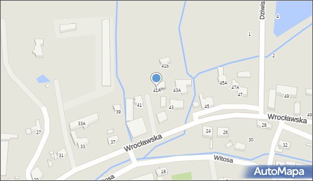 Jelenia Góra, Wrocławska, 41A, mapa Jelenia Góra